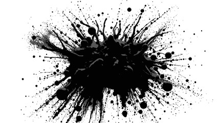 Minimalist black and white geometric design featuring a central rectangular frame surrounded by four sparse white dots r