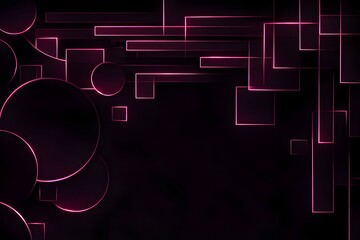 Obraz premium Neon Tech Geometry Abstract Frame