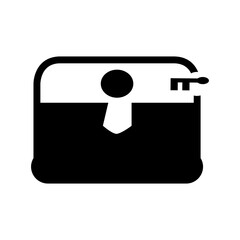 treasure chest glyph icon vector