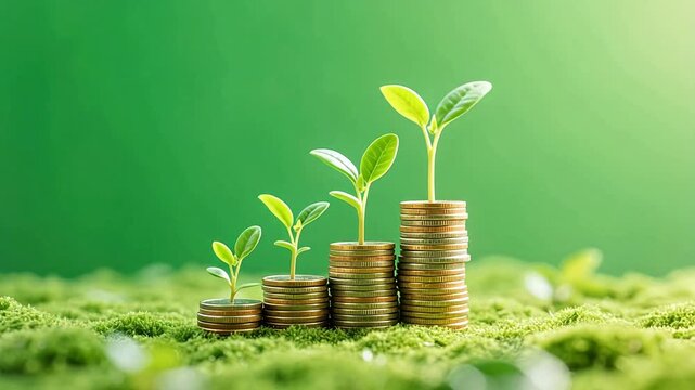 CoinsGrowingGreenSeedlings