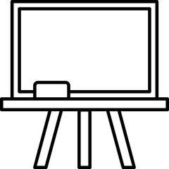 Fototapeta premium Black chalkboard icon - outline