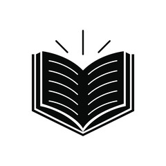 open book of knowledge icon vector design template