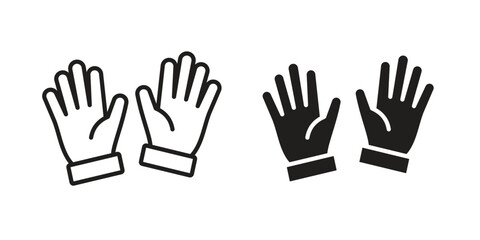 Obraz premium Gloves icons in different styles. Simple icon design