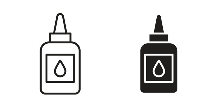 Glue icons in different styles. Simple icon design
