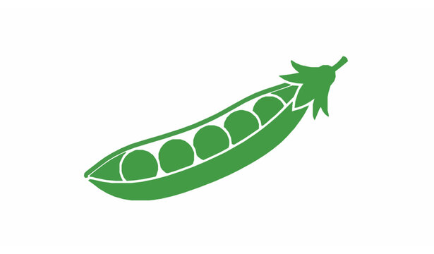 Pea pod icon fresh green legumes vector illustration