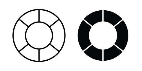 Rubber ring icons in different styles. Simple icon design © Pop