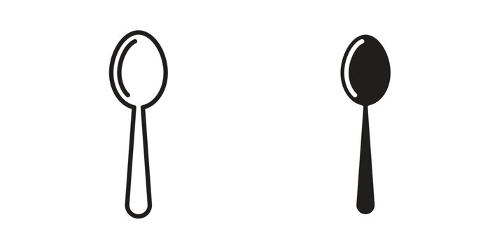 Tablespoon icons in different styles. Simple icon design
