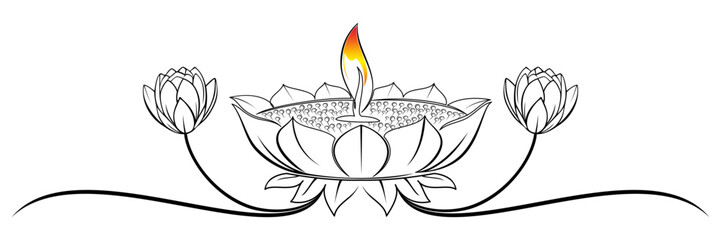 Illustration of lotus flower ...