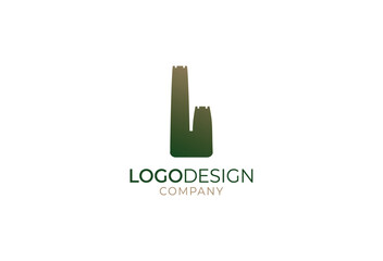 Logo design company emblem featuring a stylized letter design, a vector illustration
