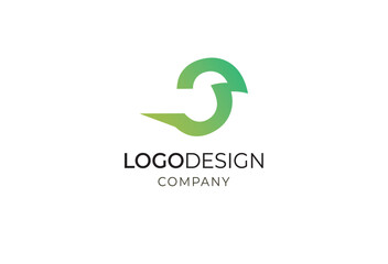 Corporate logo design template featuring modern green arrow symbol for company branding identity vector illustration