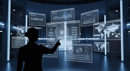 Futuristic Digital Command Center