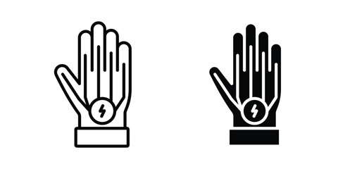 Obraz premium Wired gloves icons in different styles. Simple icon design