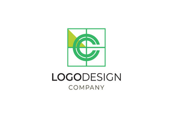 Modern Logo Design Company Emblem with Geometric Shapes and Letters