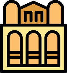 Obraz premium Parliament building with three arches and columns representing government and democracy