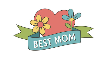 Obraz premium Heartfelt Mother's Day greeting card design.