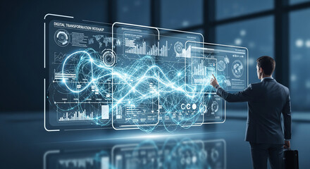 Digital Transformation Roadmap Hologram