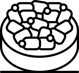 Gunkan maki sushi topped with tobiko or flying fish roe, a traditional japanese dish © ylivdesign