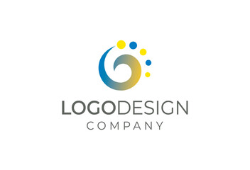 Obraz premium Spiral Dots Growth Logo Template – Innovation & Modern Business Brand Identity