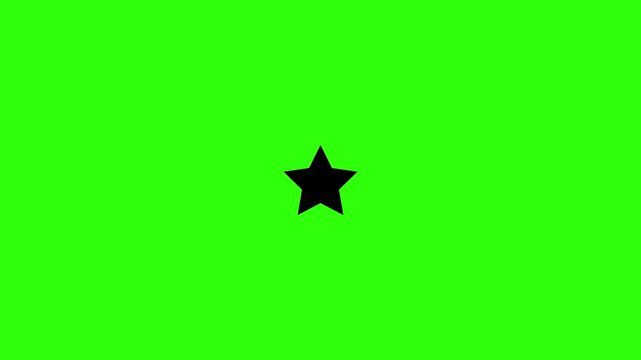 A vibrant solid green background features a prominently displayed stark black five pointed star positioned near the image s center high quality professional detailed