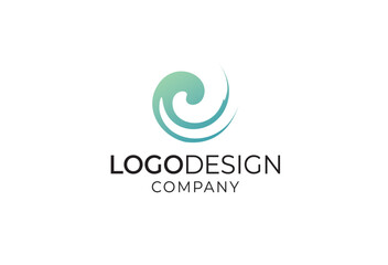 Modern Swirl Wave Logo Template for Corporate Brand Identity
