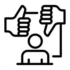 customer feedback workflow line icon