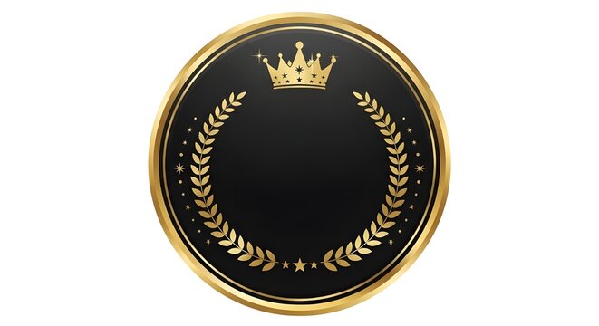 Insignia del premio al mejor vendedor 2026 en dorado y negro.
 Vector de decoraci&oacute;n de borde dentado de c&iacute;rculo redondeado de corona de laurel aislado para productos de calidad premium, etiqueta de po