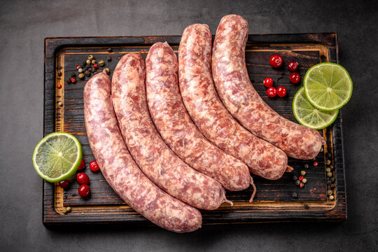 Raw Pork Sausages With Lime And Pepper
