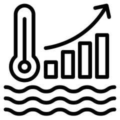Ocean warming icon vector illustration © Admotret