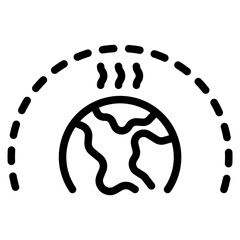 Green house effect icon vector illustration © Admotret