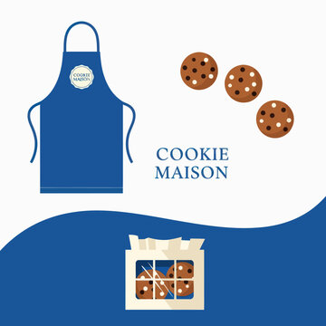 Blue Apron with Cookies and Packaging.