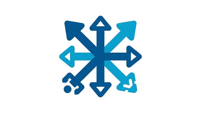 Directional Arrows Motion Graphic on White Background