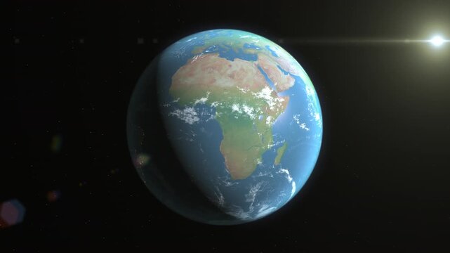 Location and map of Mayotte on the surface of the earth at day.