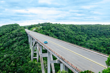 The Bacunayagua Bridge, located in Cuba, is the highest bridge on the island.