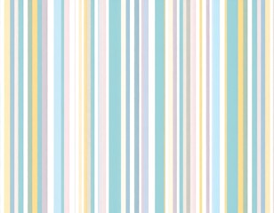 Obraz premium Multicolored, pastel stripes in varying widths create a soft and visually appealing background pattern