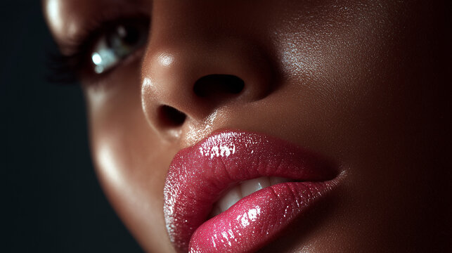  High-impact close-up beauty portrait for cosmetic, skincare, and luxury ads.
