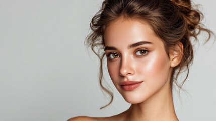 Naklejka premium Professional beauty portrait suitable for corporate, lifestyle, and brand campaigns. 