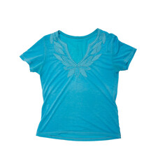 Women's T-shirt on a white background.