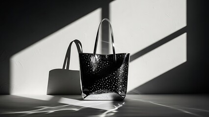 Rectangular orange and white striped gift box with lid stripes