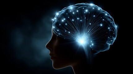 Obraz premium SYMBIOSIS OF REAL AND DIGITAL CONSCIOUSNESS.