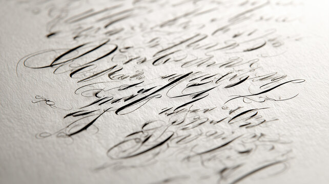 Traditional letter characters are artistically displayed on a white background.