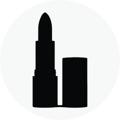 Obraz premium Black lipstick icon