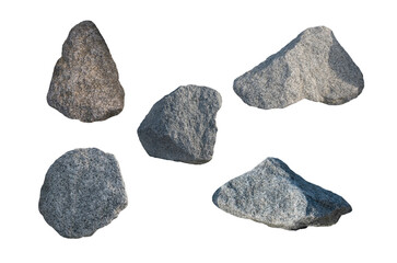 rock isolated on white background, set stones © Svitlana