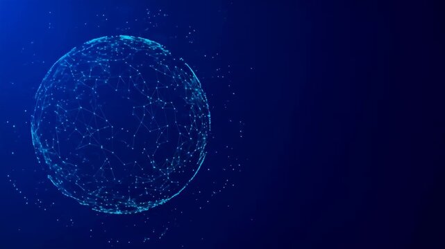 Futuristic Digital Sphere - A High-Tech Network Visualization.