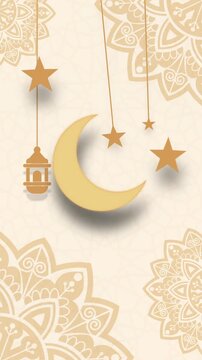 Motion Golden Graphic Eid Mubarak Social Media