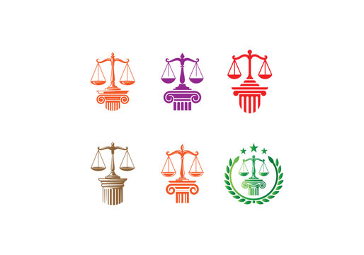 Modern Law logo scales justice law firm logo Concepts luxury justice lawyer logo vector design	