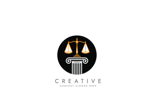 Modern Law logo scales justice law firm logo Concepts luxury justice lawyer logo vector design	