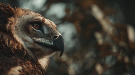 Fototapeta premium Magnificent eagle portrait showcasing its intense gaze and rugged beauty