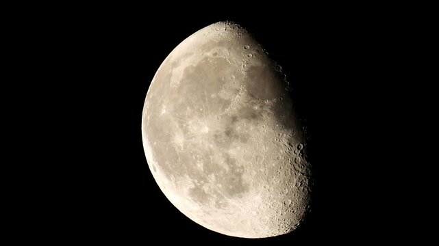 The Moon, specifically in a gibbous phase more than half-lit