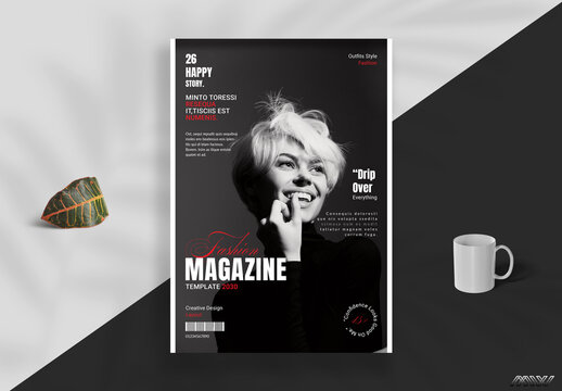 Fashion Magazine Cover Layout