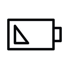 low energy battery outline icon vector design good for web or mobile app